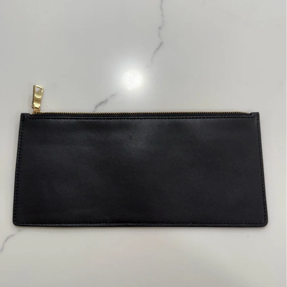 Coach Black Leather Slim Zip Pouch Wallet Unisex - Picture 10 of 10